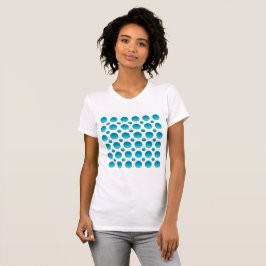 Blaupollenmuster T-Shirt