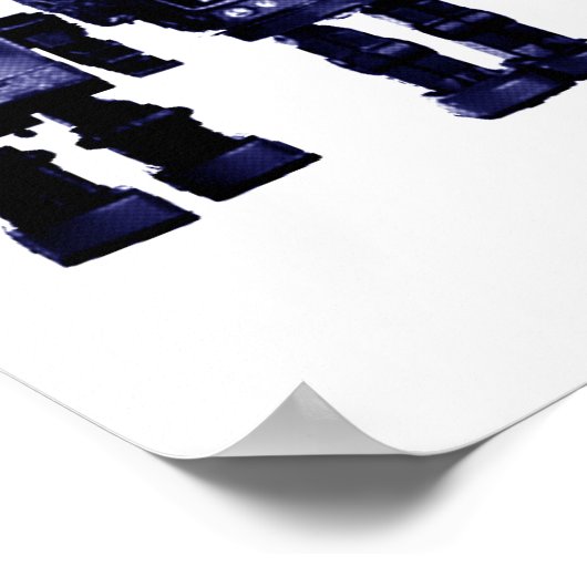 Blauposter Poster (Ecke)