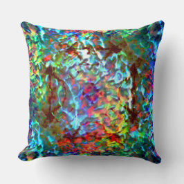 Blaupsychedelischer oder cybernetischer Meeresgest Kissen