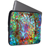 Blaupsychedelischer oder cybernetischer Meeresgest Laptopschutzhülle (Vorne Rechts)