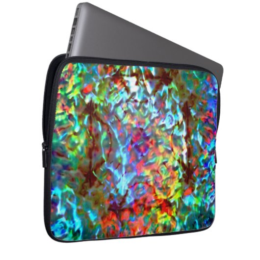 Blaupsychedelischer oder cybernetischer Meeresgest Laptopschutzhülle (Vorne Rechts)