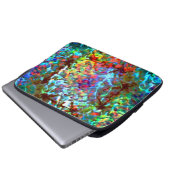 Blaupsychedelischer oder cybernetischer Meeresgest Laptopschutzhülle (Vorne Knopf)