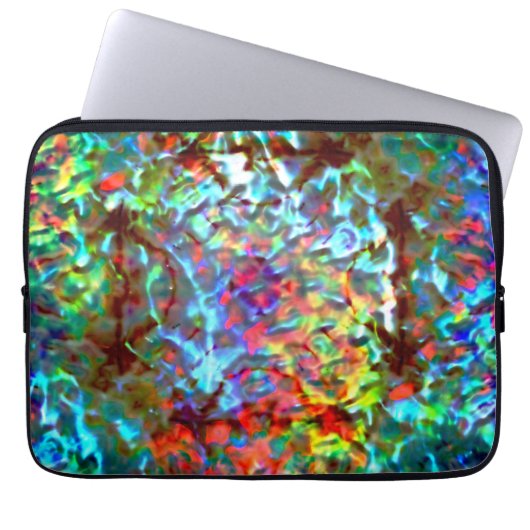 Blaupsychedelischer oder cybernetischer Meeresgest Laptopschutzhülle (Vorderseite)