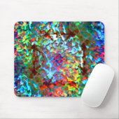 Blaupsychedelischer oder cybernetischer Meeresgest Mousepad (Mit Mouse)