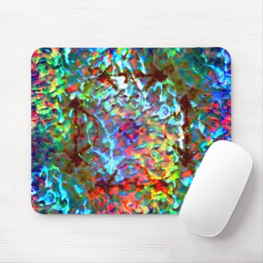 Blaupsychedelischer oder cybernetischer Meeresgest Mousepad (Mit Mouse)