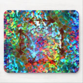 Blaupsychedelischer oder cybernetischer Meeresgest Mousepad (Vorne)