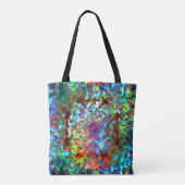 Blaupsychedelischer oder cybernetischer Meeresgest Tasche (Rückseite)