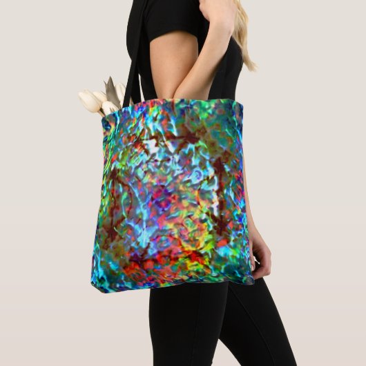 Blaupsychedelischer oder cybernetischer Meeresgest Tasche (Von Nahem)