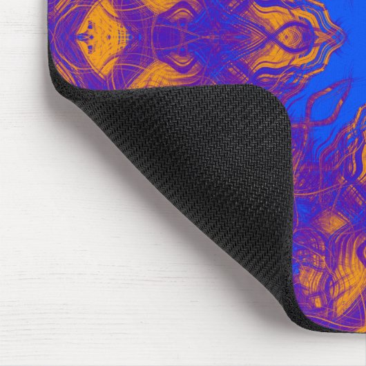 Blaupsychedelisches Muster Mousepad (Ecke)