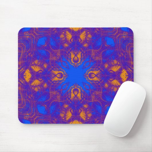 Blaupsychedelisches Muster Mousepad (Mit Mouse)