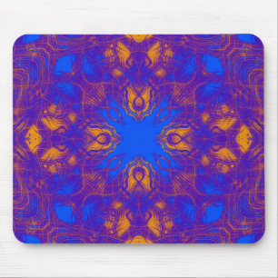 Blaupsychedelisches Muster Mousepad