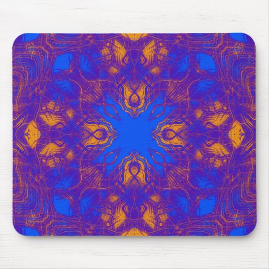 Blaupsychedelisches Muster Mousepad (Vorne)