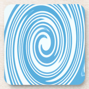 Blaupsychedelisches Swirbelmuster Getränkeuntersetzer