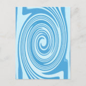 Blaupsychedelisches Swirbelmuster Postkarte (Vorderseite)