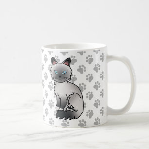 Blaupunkt Birma / Ragdoll Süße Katze & Pfoten Kaffeetasse