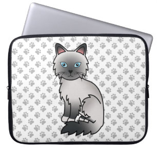 Blaupunkt Birma / Ragdoll Süße Katze & Pfoten Laptopschutzhülle