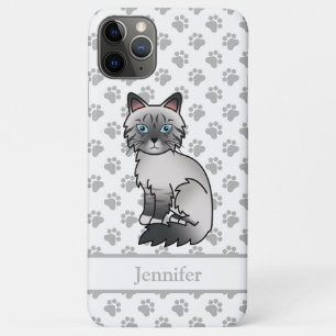 Blaupunkt Tabby Birman / Ragdoll Süße Katze & Name Case-Mate iPhone Hülle