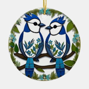 Blauraben-Papierkunst Keramik Ornament