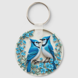 Blauraben-Schlüsselanhänger Geschenk für Vogel-Lie Schlüsselanhänger