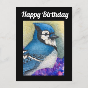 Blauraben-Vogel-Wildlife Alles Gute zum Geburtstag Postkarte