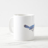 Blauracken-Art Vogelart Kaffeetasse (Vorderseite Links)