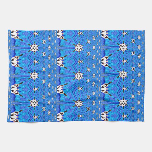 Blaurastermatrix Handtuch (Horizontal)