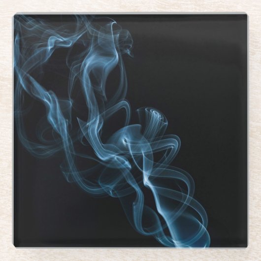 Blaurauchen Glasuntersetzer (Vorderseite)