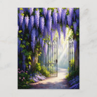 Blauregen-Rebe an nostalgischem viktorianischem Ga