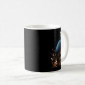 Blaureiher-Blumen-Wildblumen-Vogelschau Kaffeetasse (VorderseiteRechts)