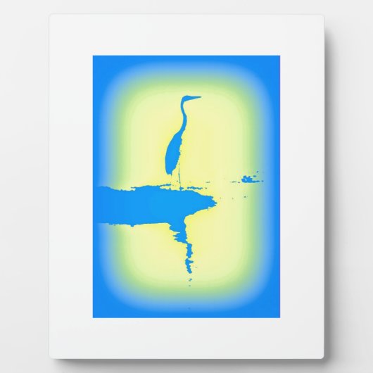Blaureiher Fotoplatte (Vorderseite)