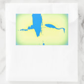 Blaureiher Rechteckiger Aufkleber (Tasche)