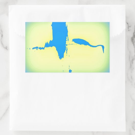 Blaureiher Rechteckiger Aufkleber (Tasche)