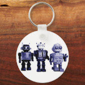 Blauroboter-Schlüsselanhänger Schlüsselanhänger (Vorderseite)