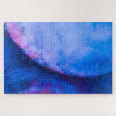 Blaurosa Abstrakt nicht möglich Puzzle (Horizontal)