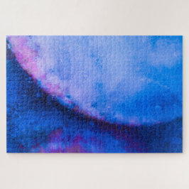 Blaurosa Abstrakt nicht möglich Puzzle