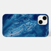 Blaurosa Akryllische Beschichtung Abstrakter Fluid Case-Mate iPhone Hülle (Rückseite (Horizontal))