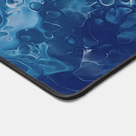 Blaurosa Akryllische Beschichtung Abstrakter Fluid Schreibtischunterlage (Ecke)