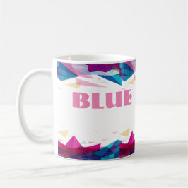 Blaurosa Bildformen Kaffeetasse