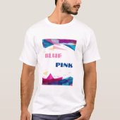 Blaurosa Bildformen T-Shirt (Vorderseite)