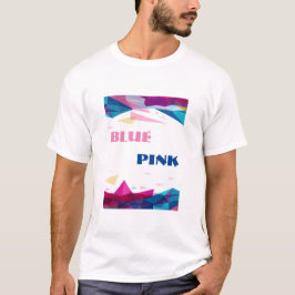 Blaurosa Bildformen T-Shirt