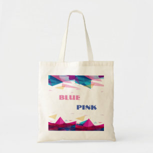 Blaurosa Bildformen Tragetasche