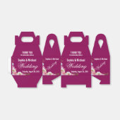 Blaurosa Blume Hochzeit Geschenkschachtel (Ungefaltet)