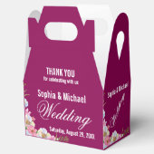 Blaurosa Blume Hochzeit Geschenkschachtel (Geöffnet)