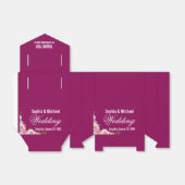 Blaurosa Blume Hochzeit Geschenkschachtel (Ungefaltet)