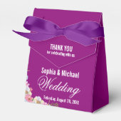 Blaurosa Blume Hochzeit Geschenkschachtel (Vorderseite)