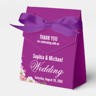 Blaurosa Blume Hochzeit Geschenkschachtel