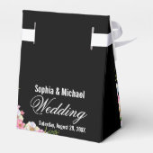 Blaurosa Blume Hochzeit Geschenkschachtel (Rückseite)