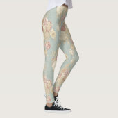 Blaurosa Blume Shabby Chic Leggings (Rechts)