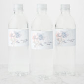 Blaurosa Blume Wasser Flasche Etikett (Flaschen)