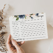 Blaurosa Blumenkarte Brautparty Rezept Karte